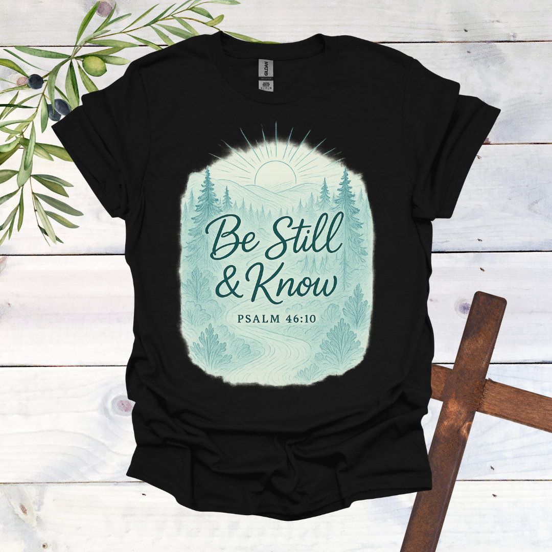 Be Still & Know - Psalms 46:10 - T-Shirt