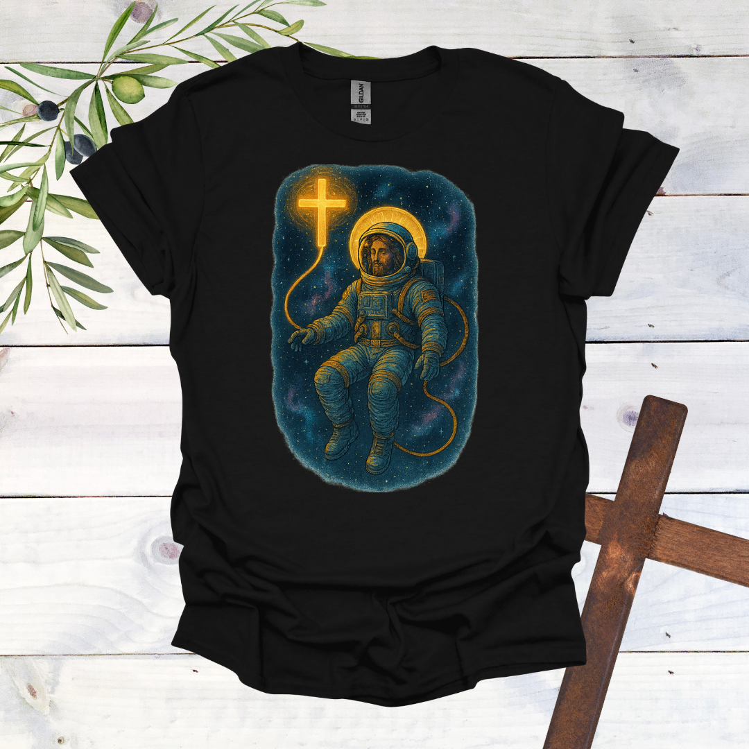 Christian Astronaut - Powered by the Cross - T-Shirt