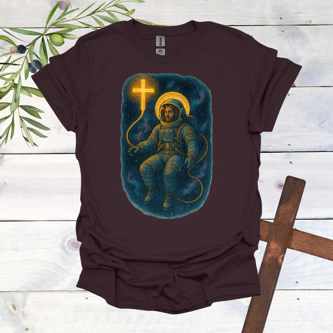 Christian Astronaut - Powered by the Cross - T-Shirt