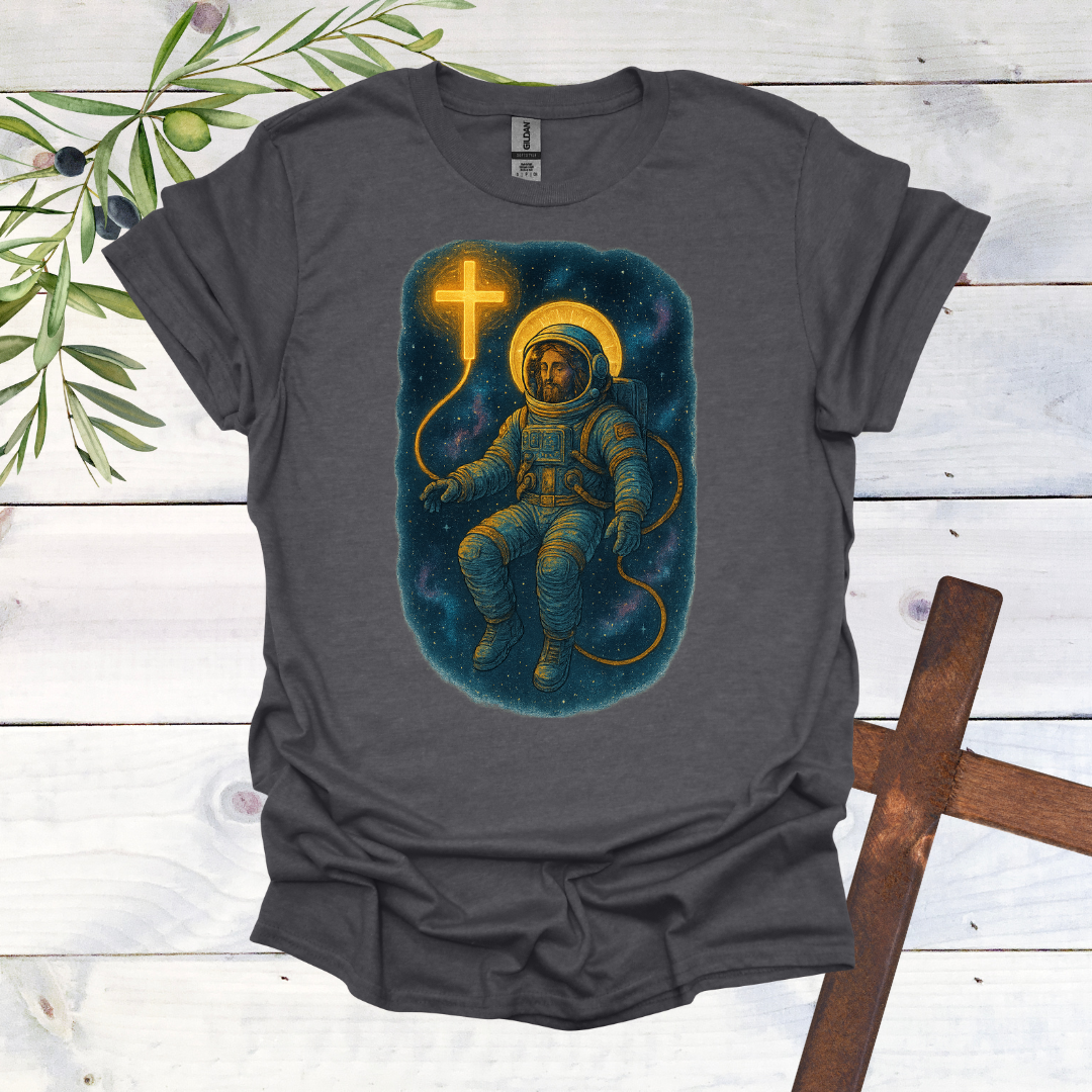 Christian Astronaut - Powered by the Cross - T-Shirt