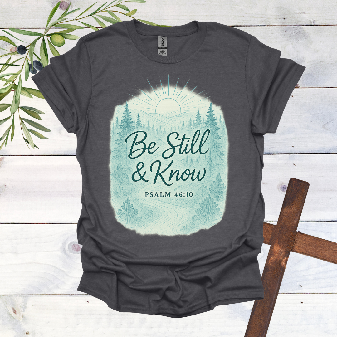 Be Still & Know - Psalms 46:10 - T-Shirt