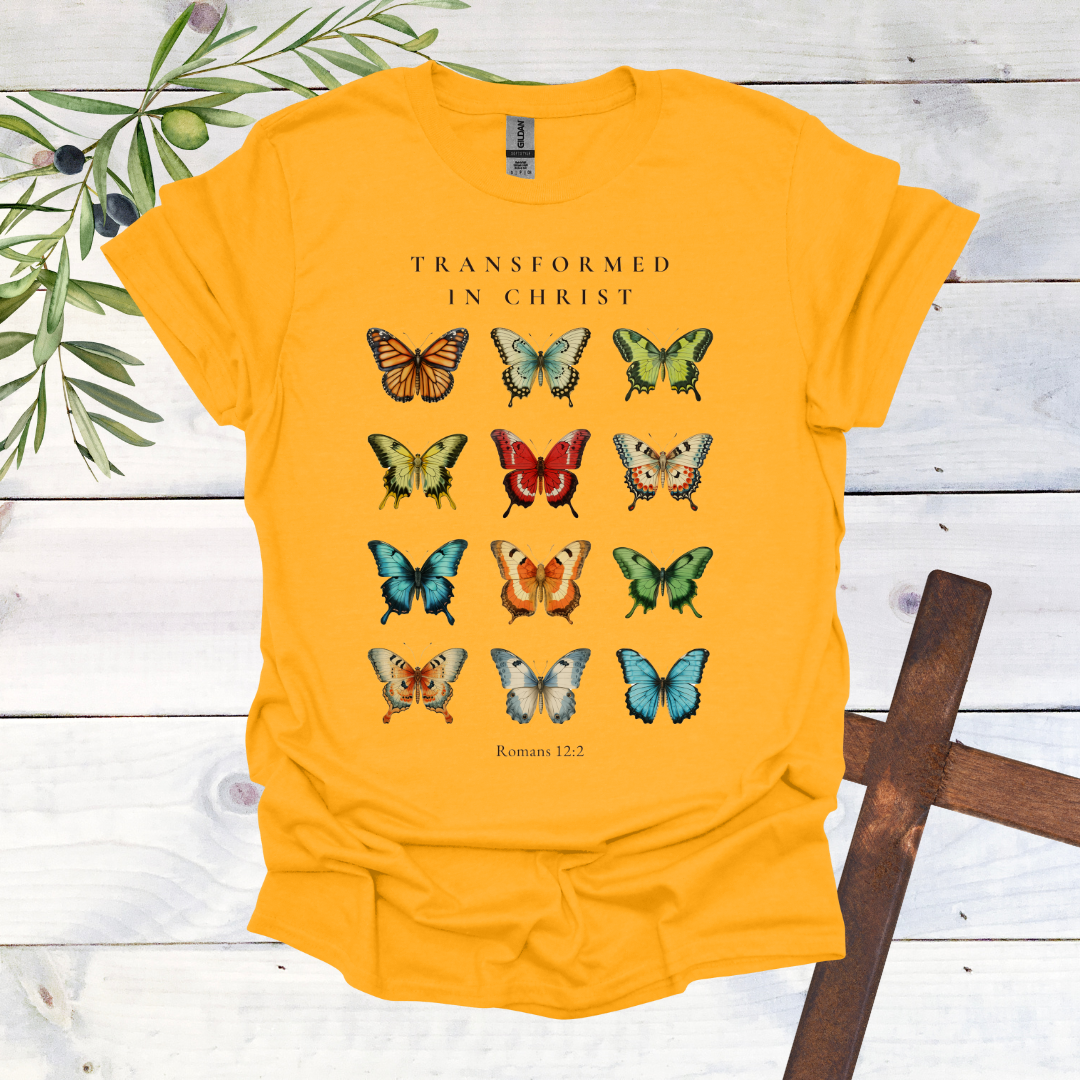 Transformed in Christ - Butterfly T-Shirt