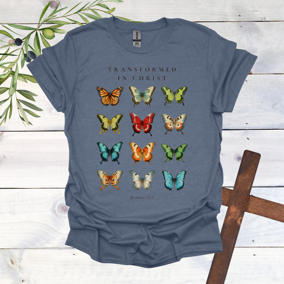 Transformed in Christ - Butterfly T-Shirt