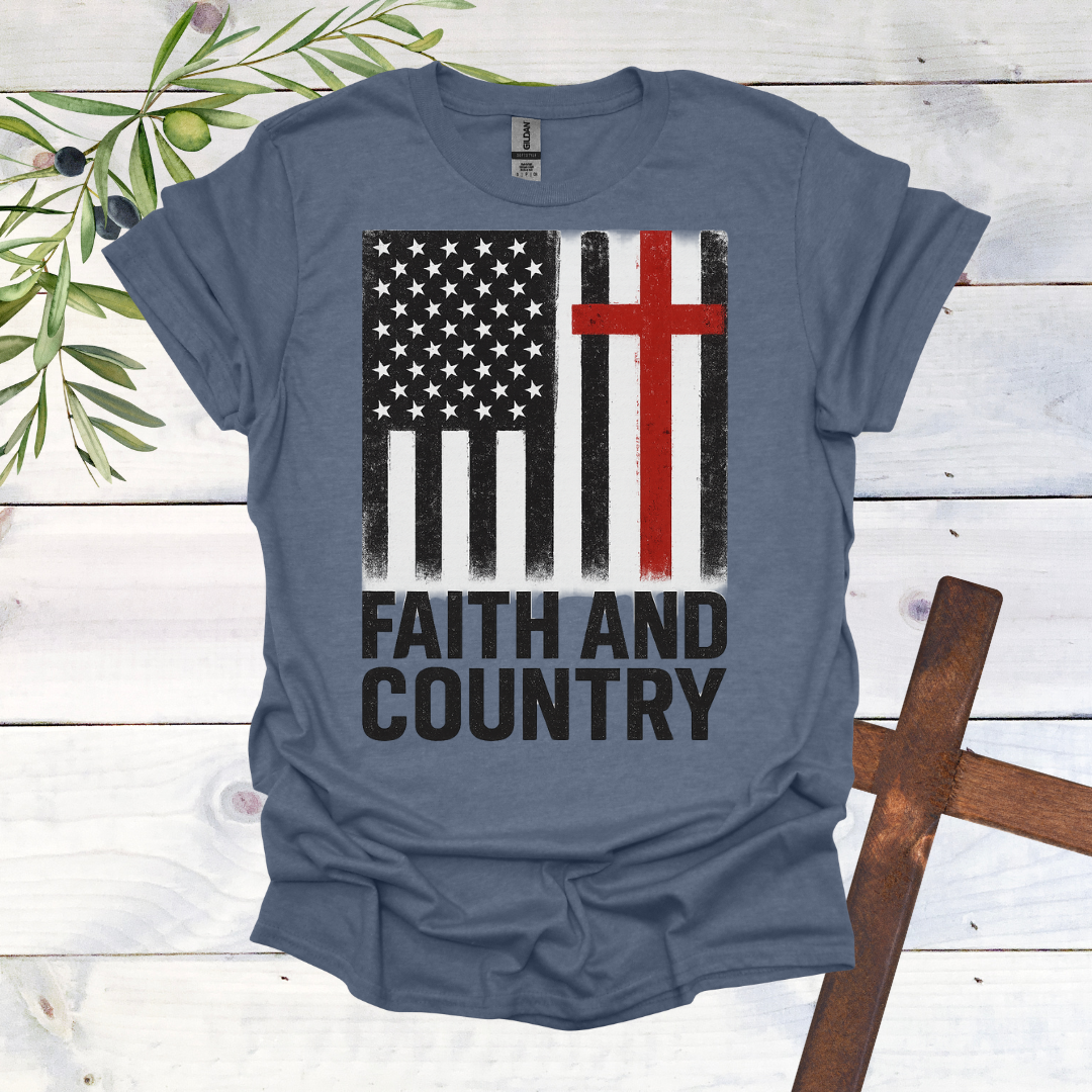 Faith and Country America Cross T-Shirt