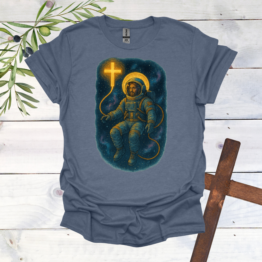 Christian Astronaut - Powered by the Cross - T-Shirt