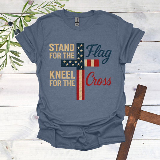 Stand for the Flag Kneel for the Cross T-Shirt