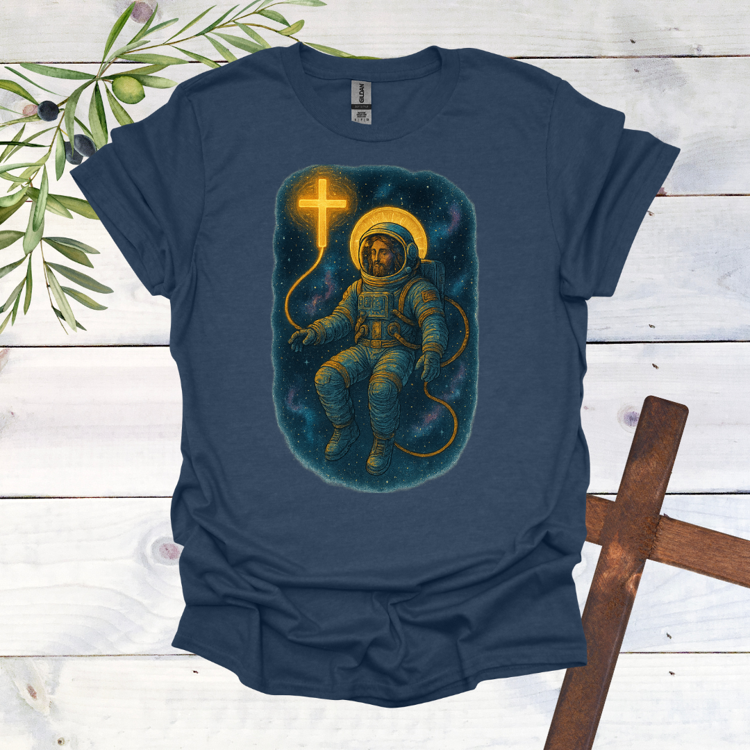 Christian Astronaut - Powered by the Cross - T-Shirt