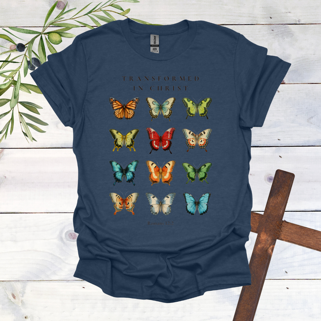 Transformed in Christ - Butterfly T-Shirt