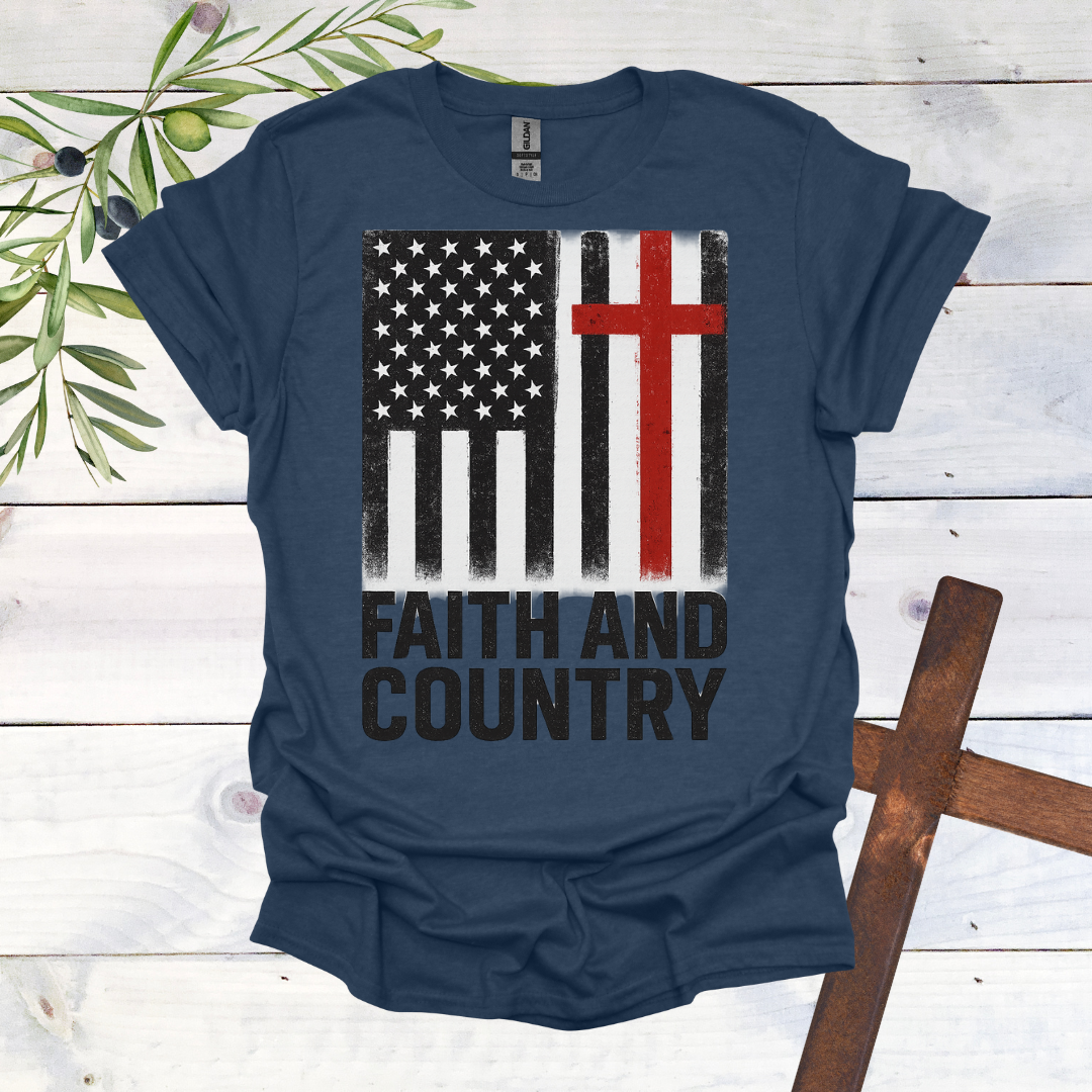 Faith and Country America Cross T-Shirt