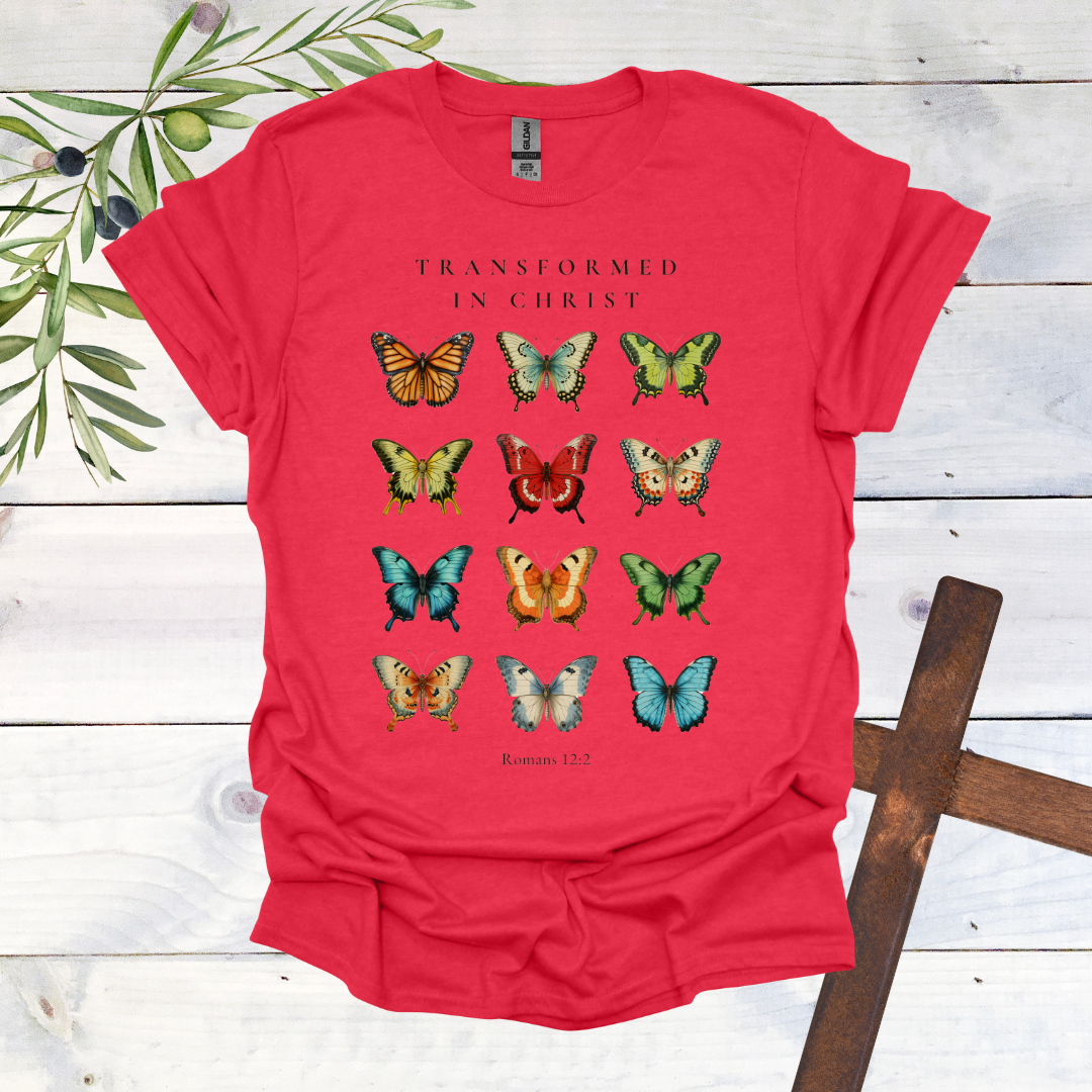 Transformed in Christ - Butterfly T-Shirt