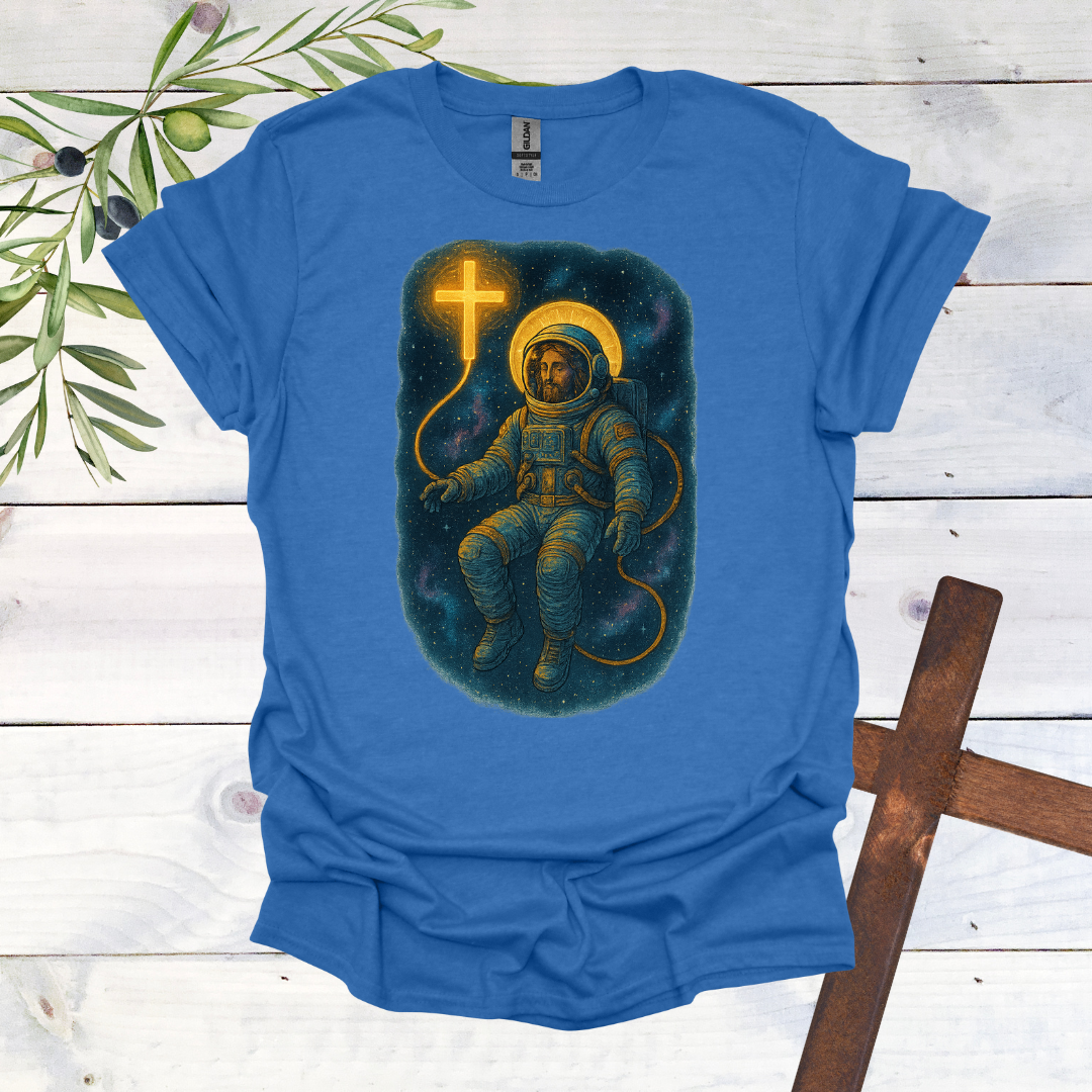 Christian Astronaut - Powered by the Cross - T-Shirt