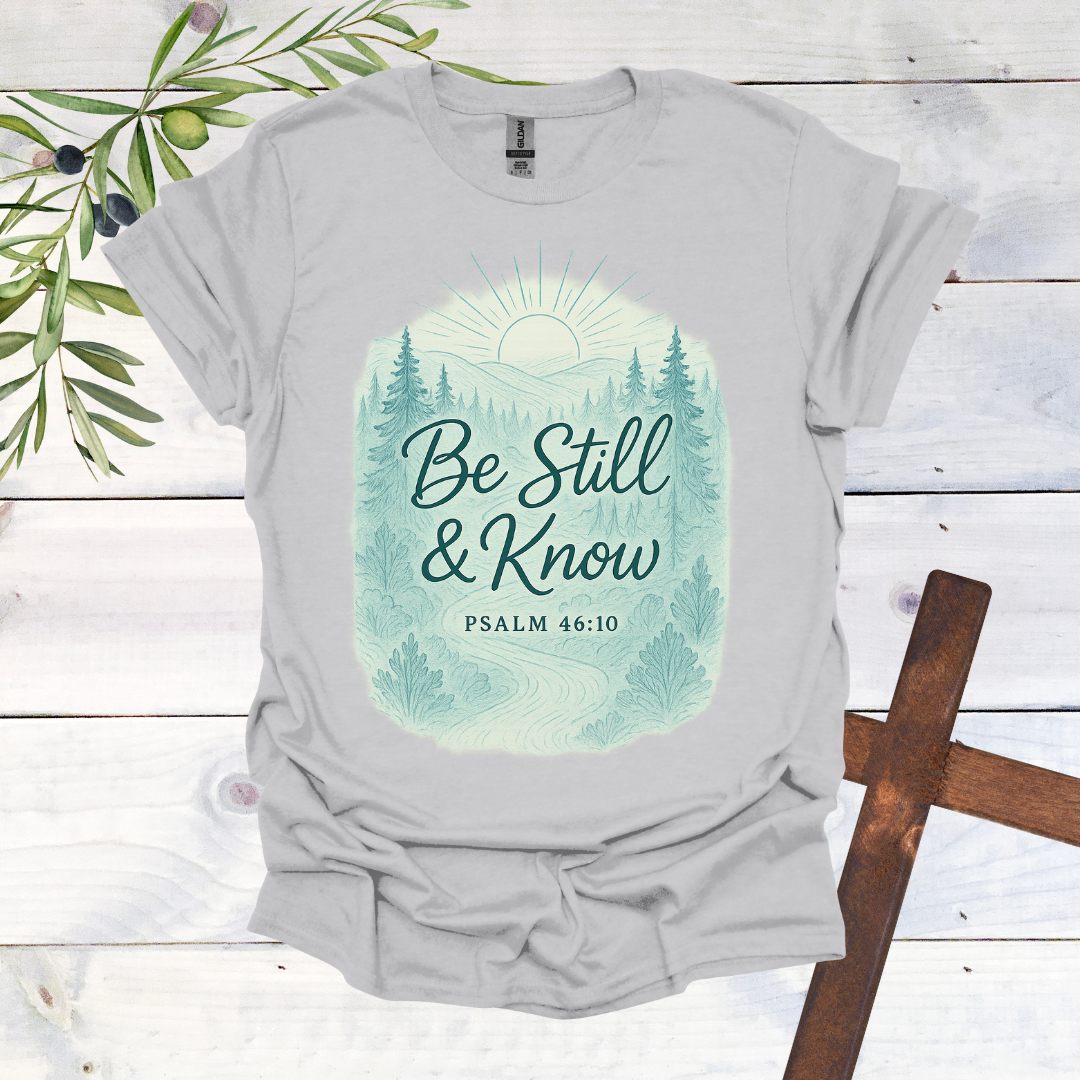 Be Still & Know - Psalms 46:10 - T-Shirt