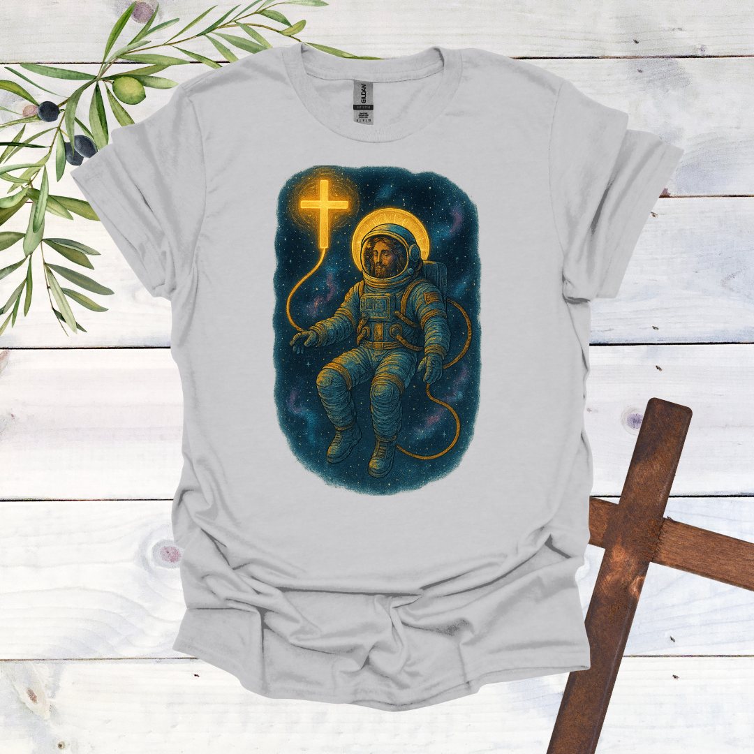 Christian Astronaut - Powered by the Cross - T-Shirt