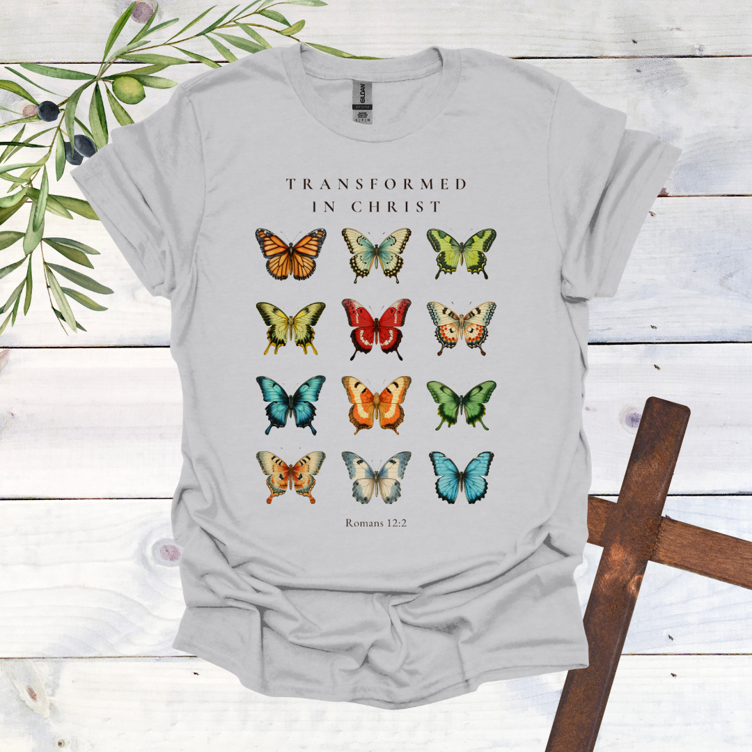 Transformed in Christ - Butterfly T-Shirt