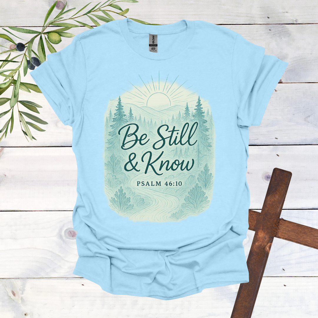 Be Still & Know - Psalms 46:10 - T-Shirt