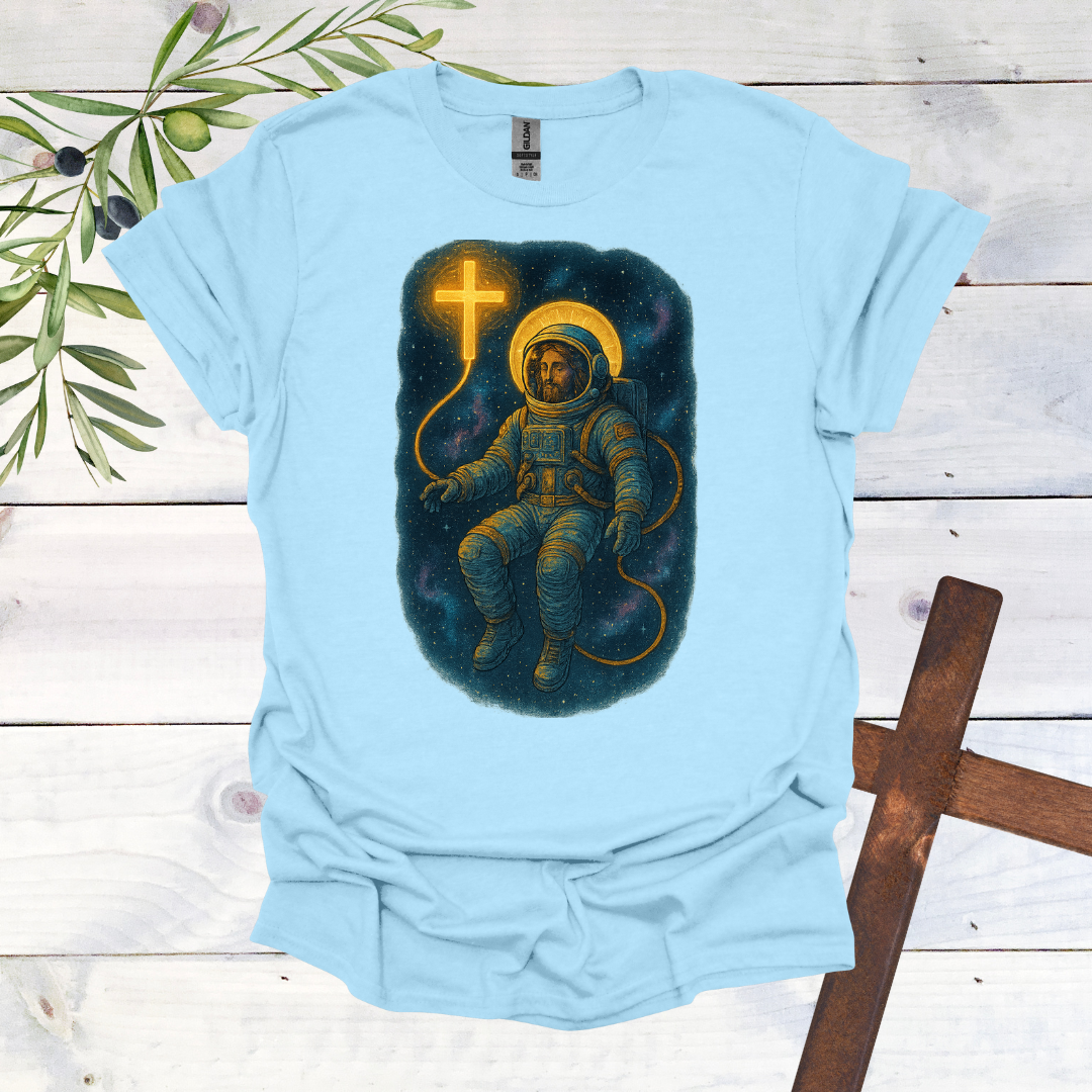 Christian Astronaut - Powered by the Cross - T-Shirt
