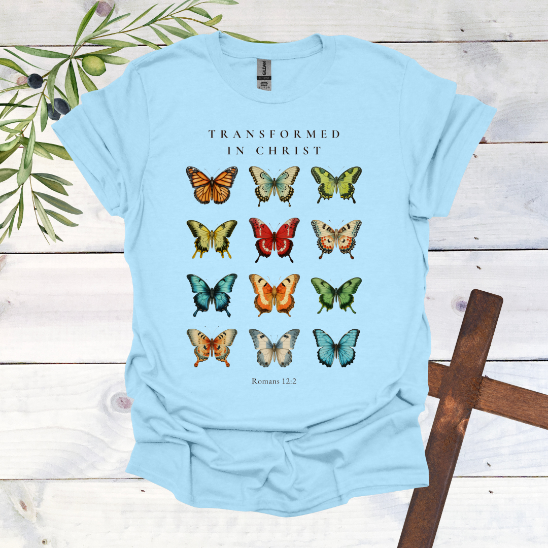 Transformed in Christ - Butterfly T-Shirt