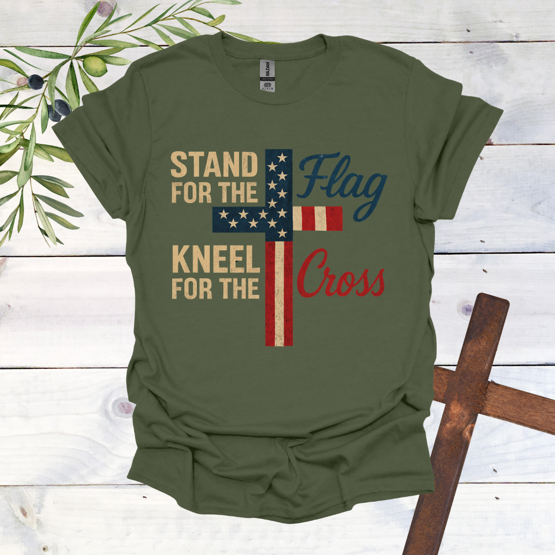 Stand for the Flag Kneel for the Cross T-Shirt