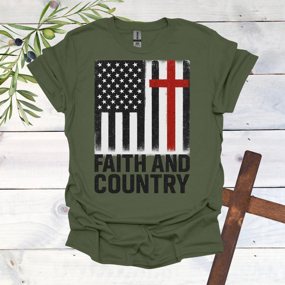 Faith and Country America Cross T-Shirt