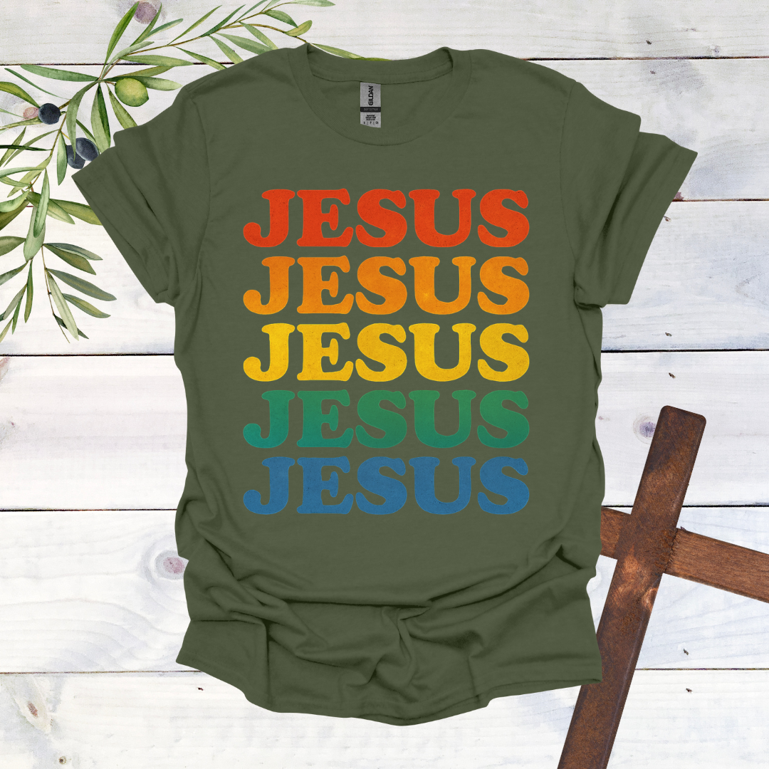 JESUS Rainbow T-Shirt