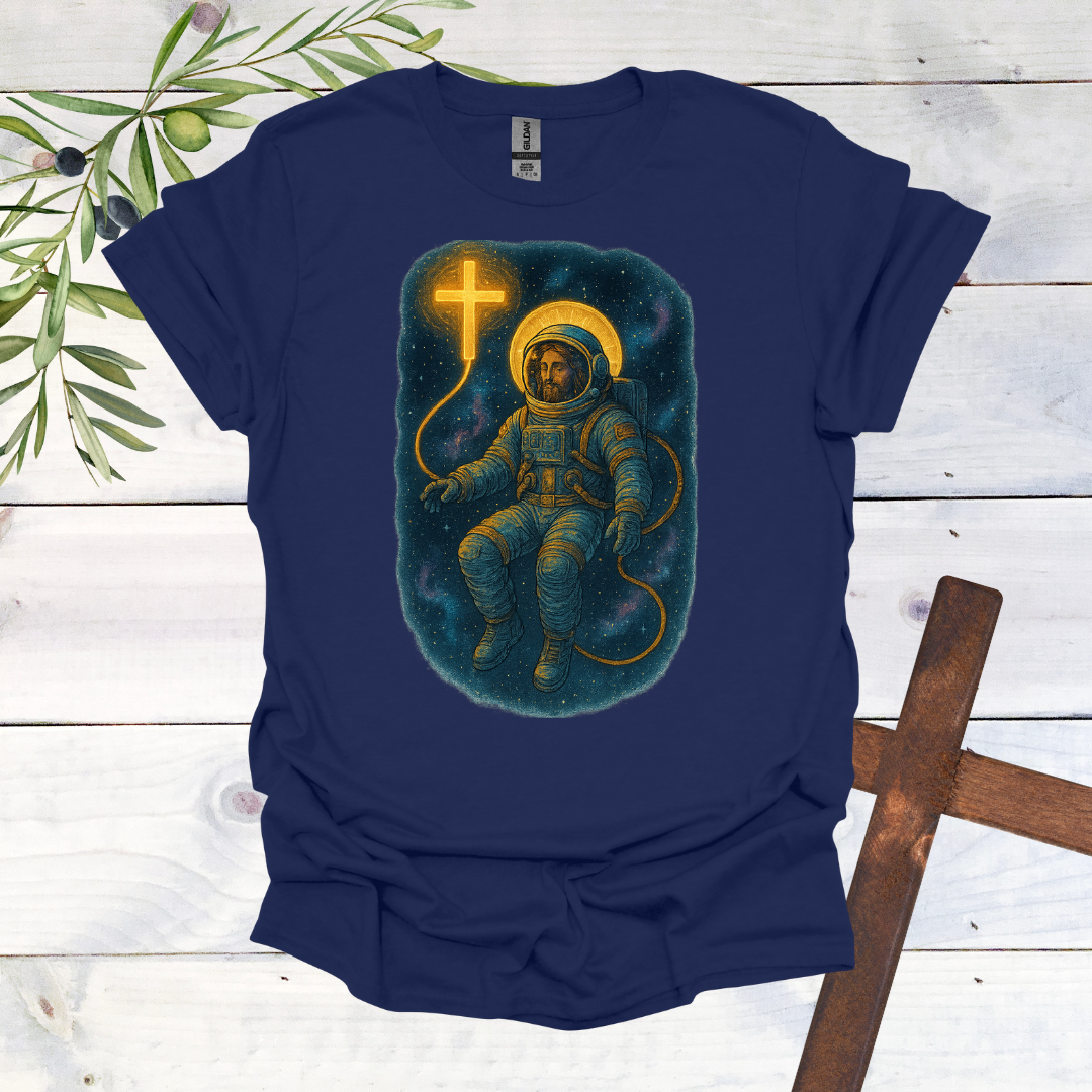 Christian Astronaut - Powered by the Cross - T-Shirt