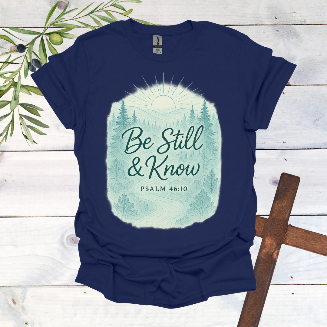 Be Still & Know - Psalms 46:10 - T-Shirt