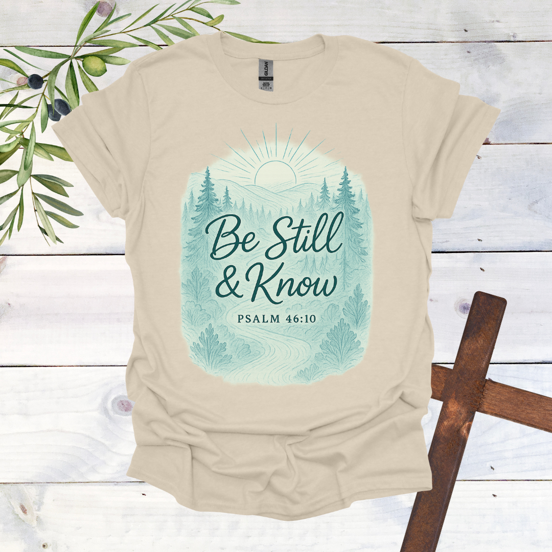 Be Still & Know - Psalms 46:10 - T-Shirt