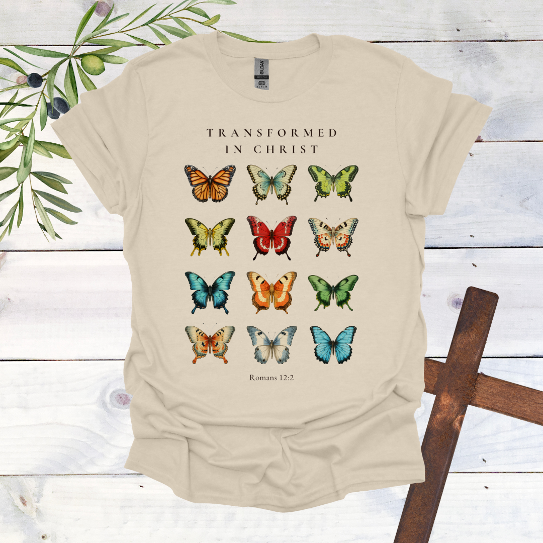 Transformed in Christ - Butterfly T-Shirt