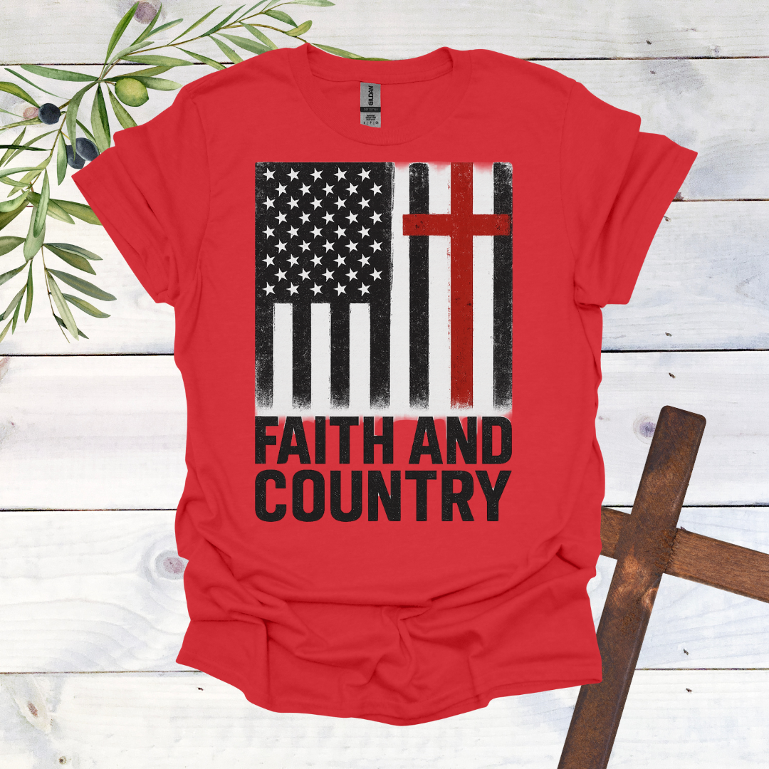 Faith and Country America Cross T-Shirt