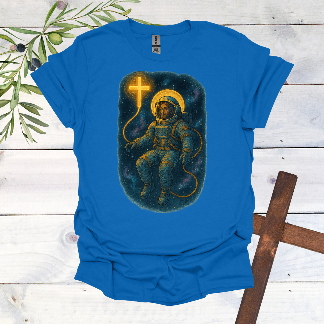 Christian Astronaut - Powered by the Cross - T-Shirt