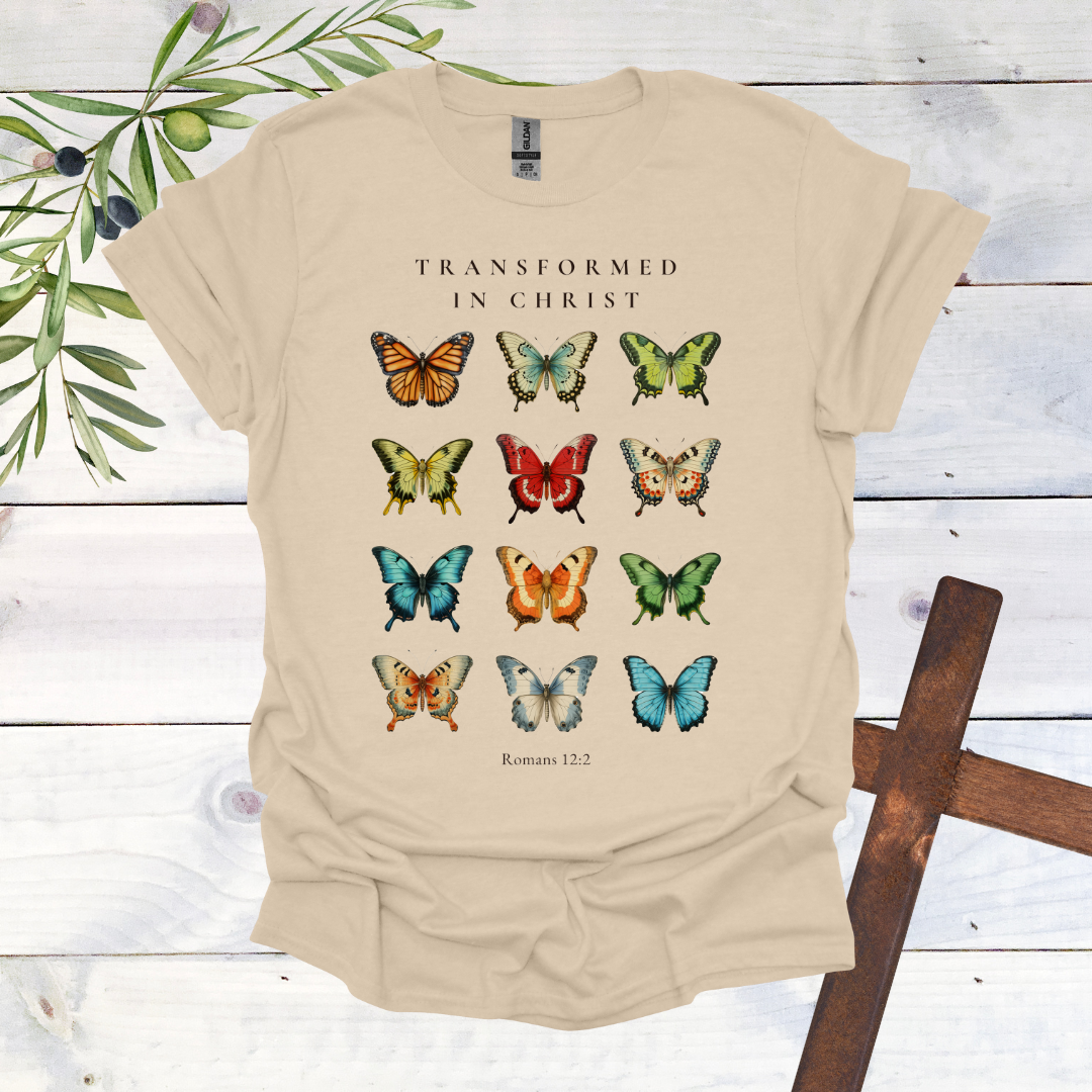 Transformed in Christ - Butterfly T-Shirt