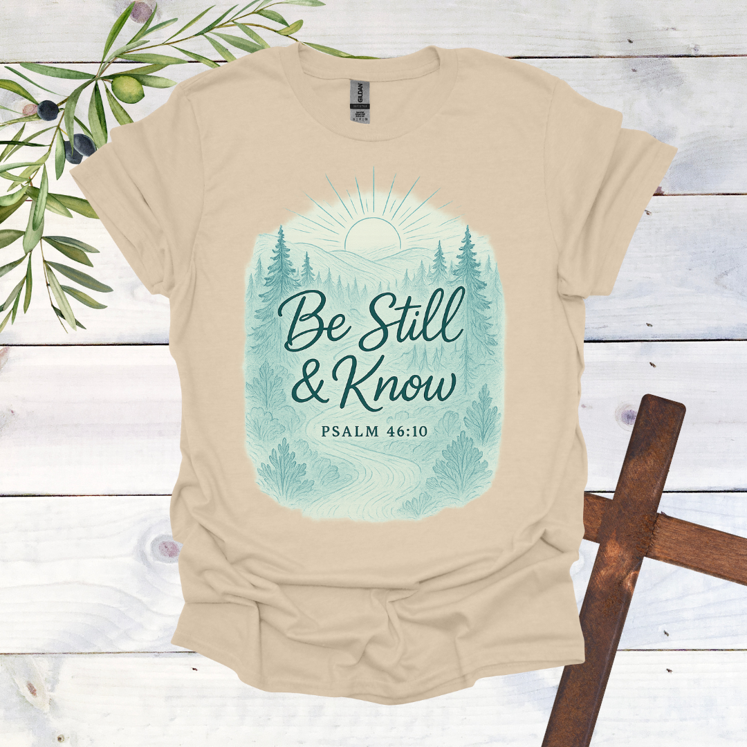 Be Still & Know - Psalms 46:10 - T-Shirt