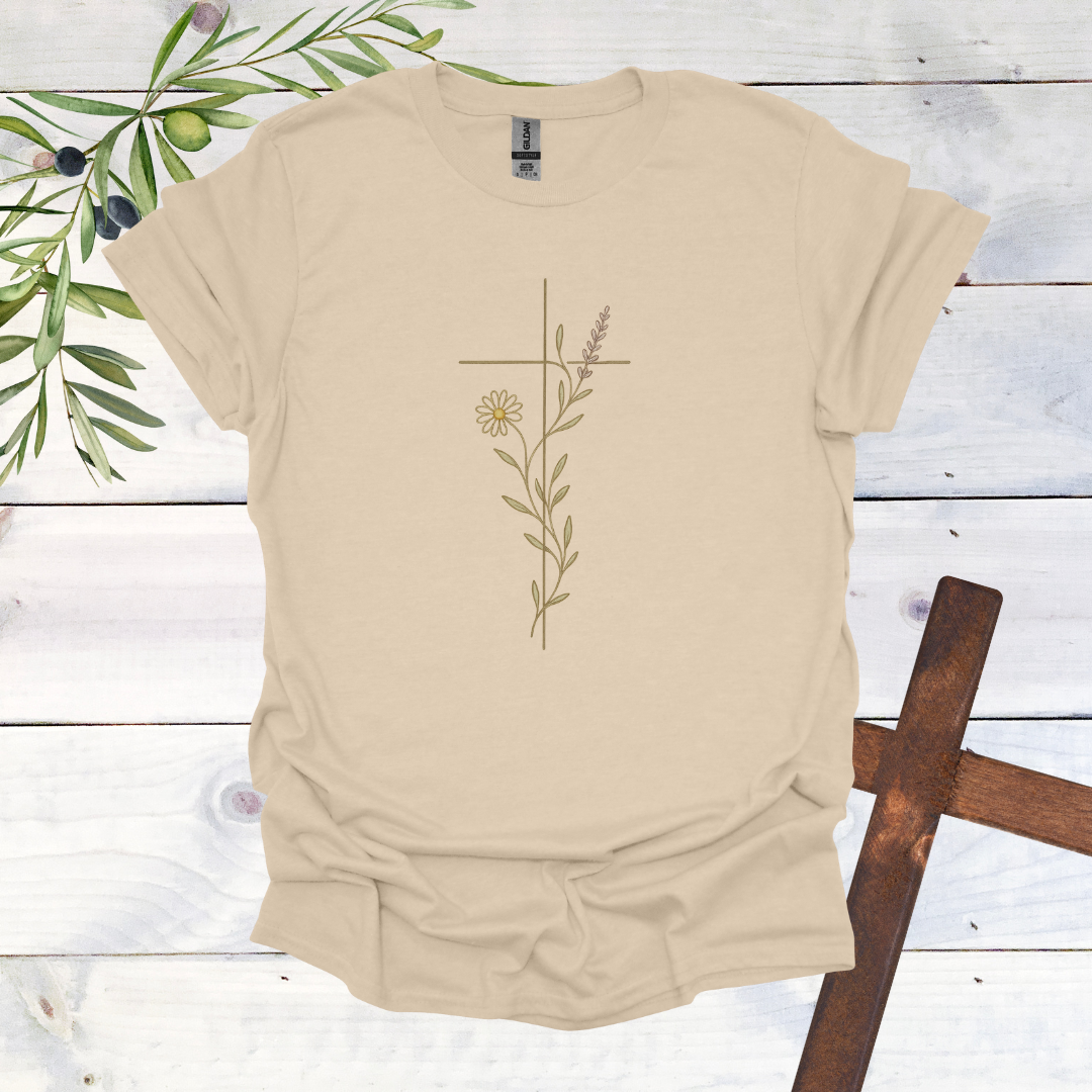Floral Cross for Jesus T-Shirt