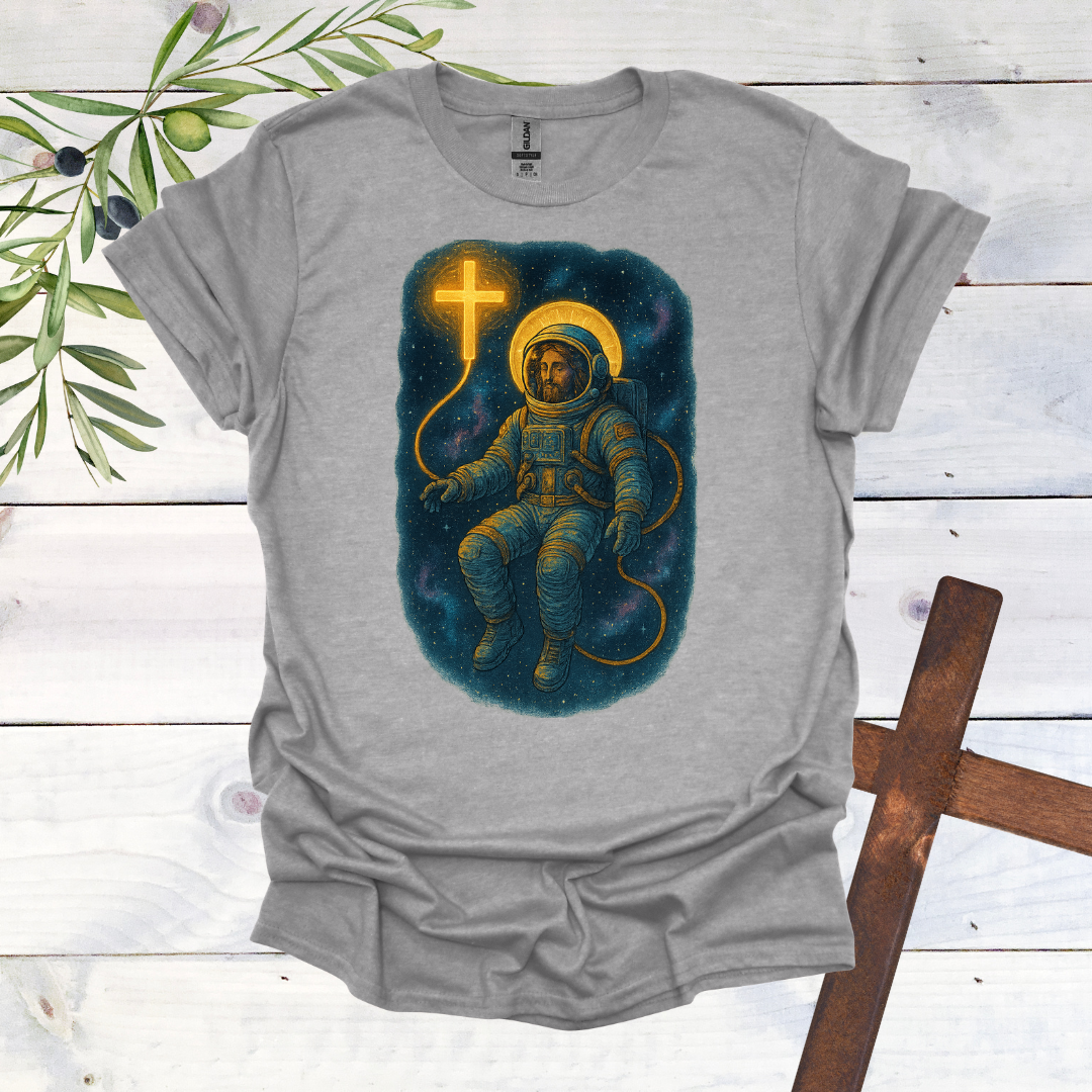 Christian Astronaut - Powered by the Cross - T-Shirt
