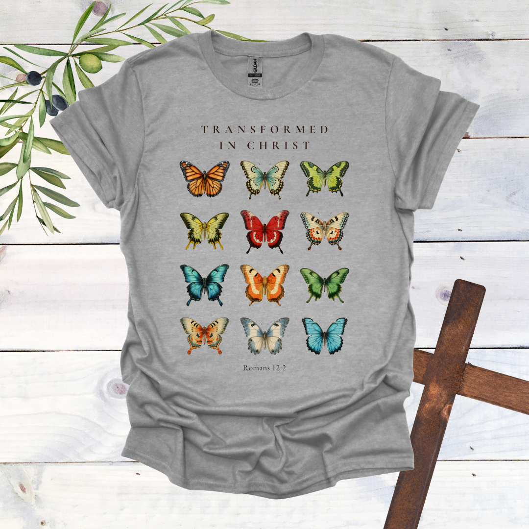 Transformed in Christ - Butterfly T-Shirt