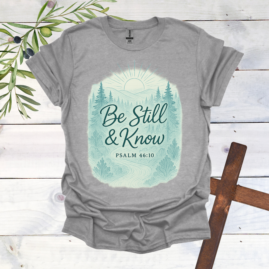 Be Still & Know - Psalms 46:10 - T-Shirt