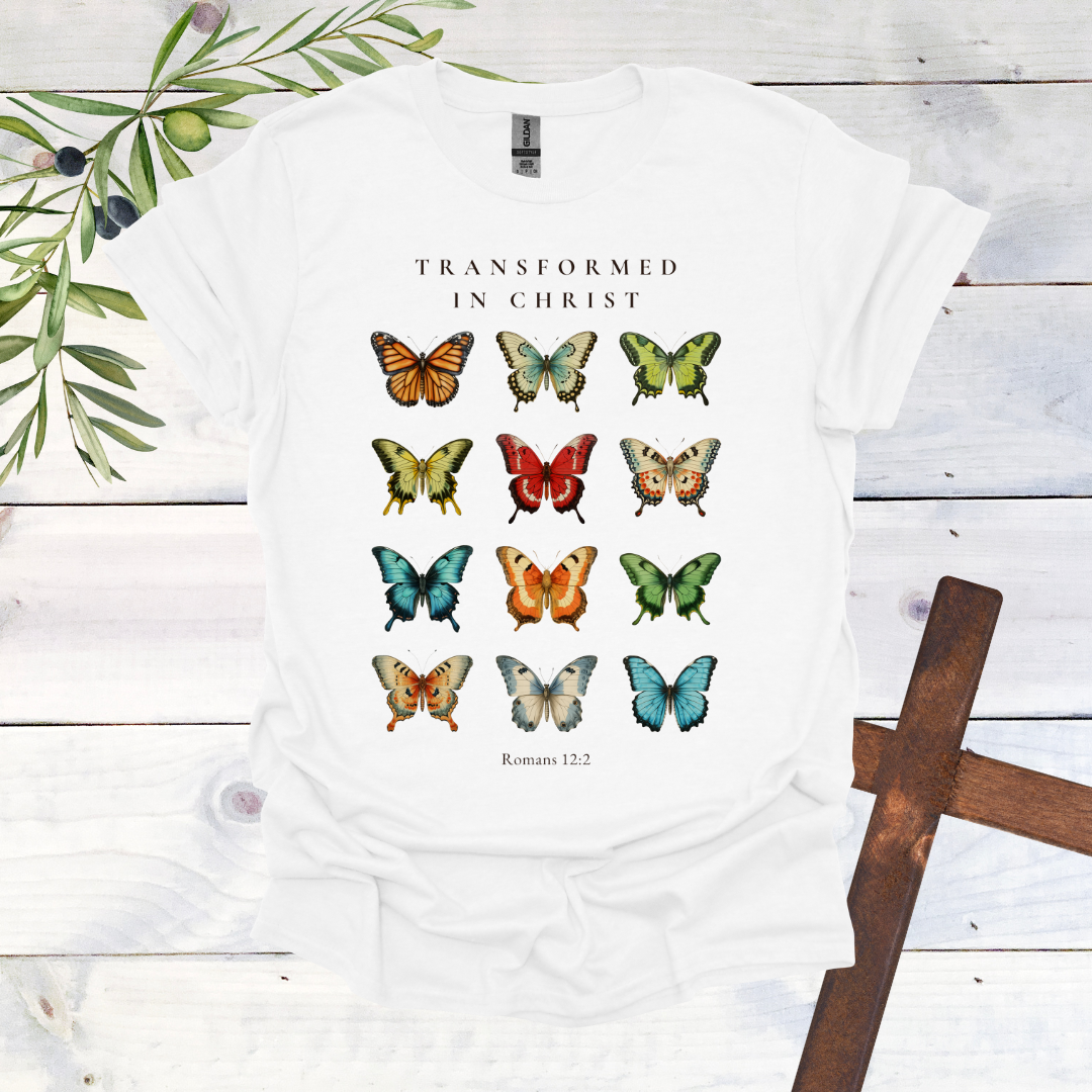 Transformed in Christ - Butterfly T-Shirt