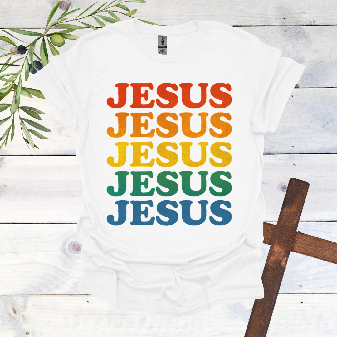 JESUS Rainbow T-Shirt