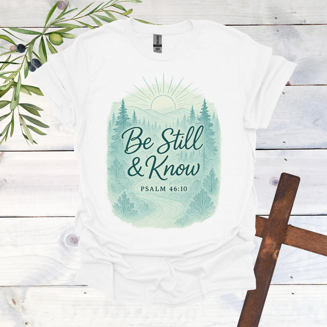 Be Still & Know - Psalms 46:10 - T-Shirt
