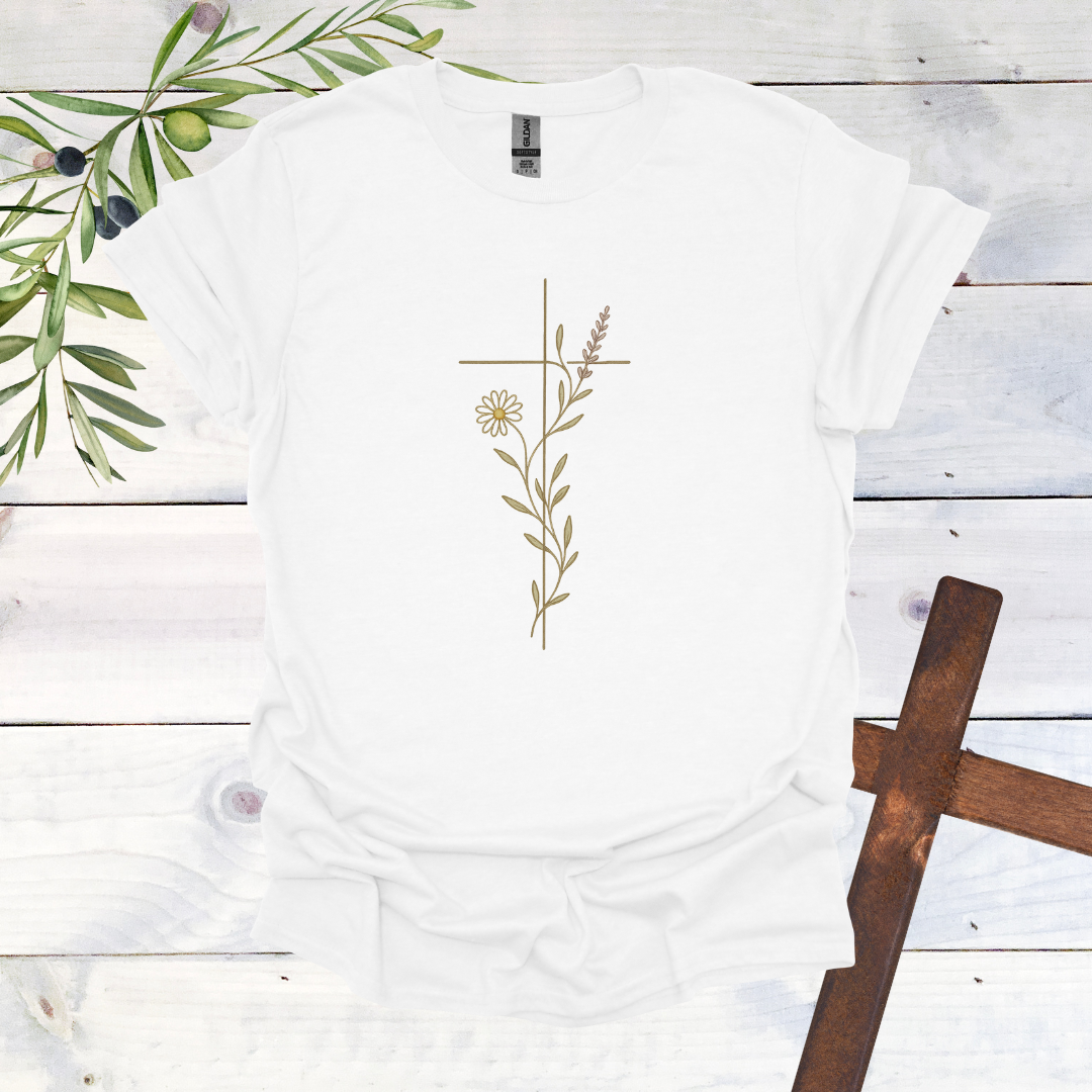 Floral Cross for Jesus T-Shirt