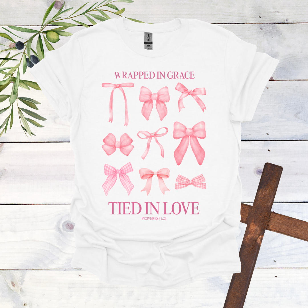 Wrapped in Grace Tied in Love T-Shirt