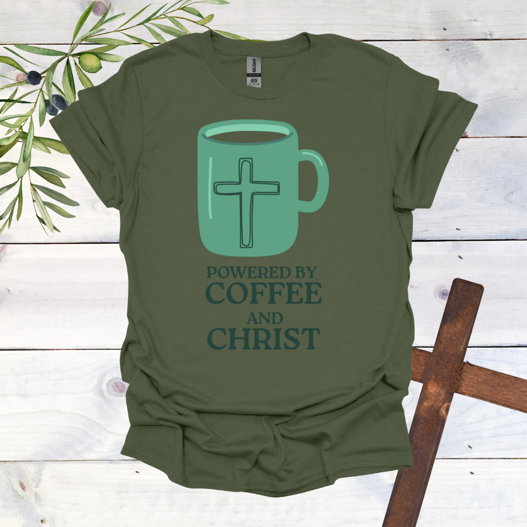Powered by Coffee and Christ T-Shirt