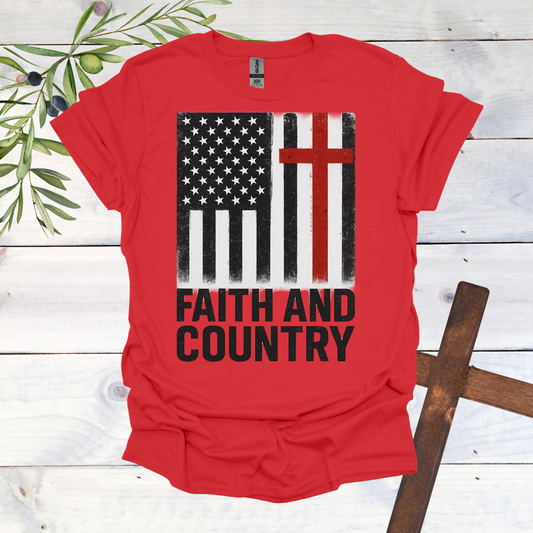 Faith and Country America Cross T-Shirt